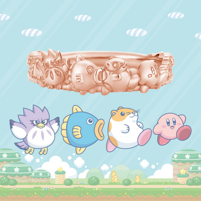 Silver Ring Pink Gold Coating Kirby's Dream Land X U Treasure