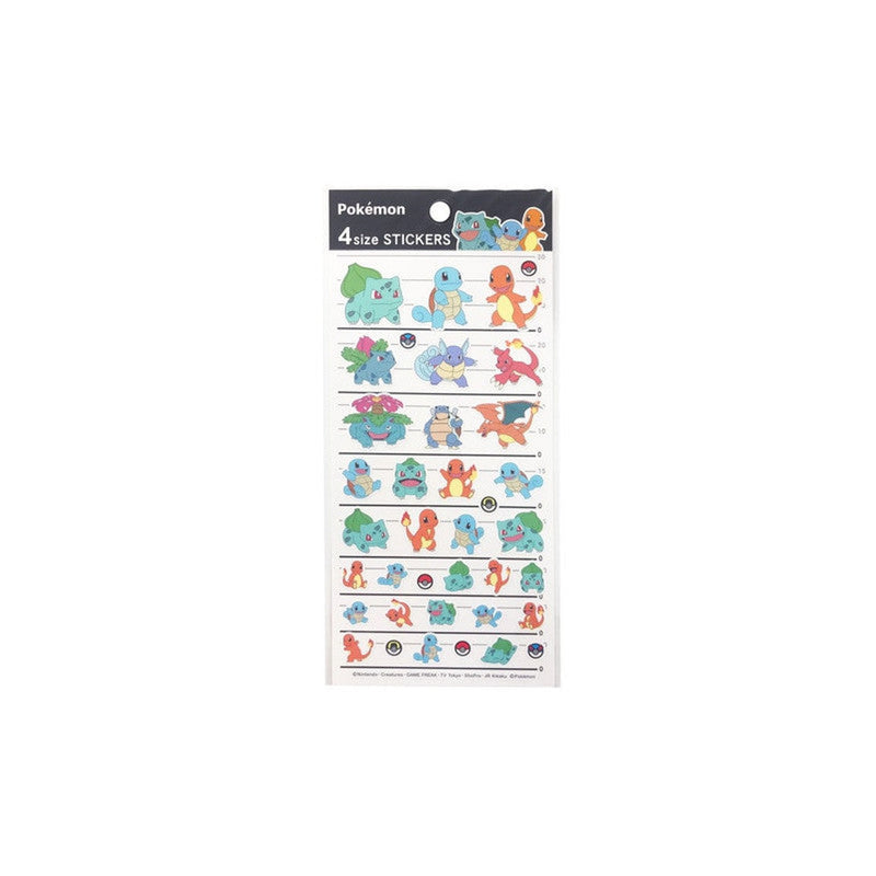 Stickers Kanto Pokemon 4SIZE STICKERS