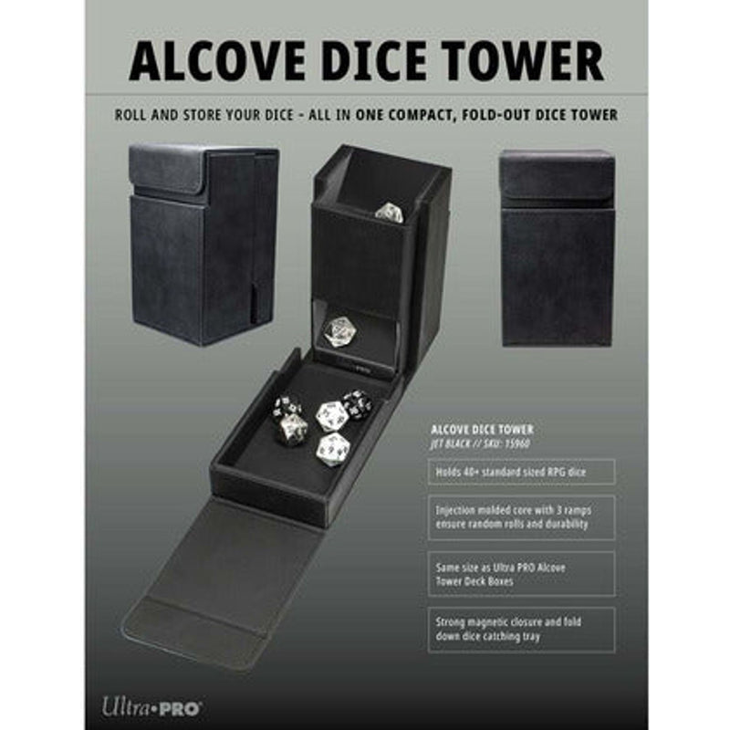 Alcove Dice Tower - Jet Black