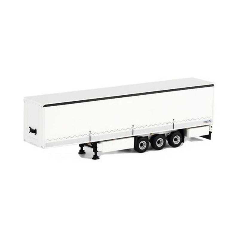 Curtainside Trailer And Boards - White - 1:50