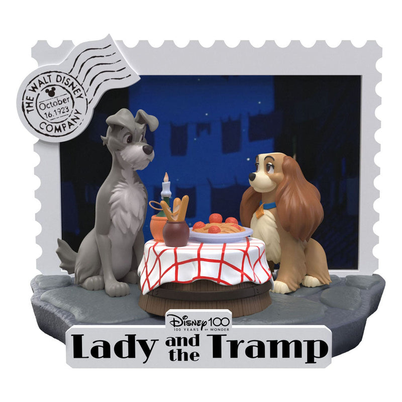 Disney 100th Anniversary D-Stage PVC Diorama Lady And The Tramp - 12 CM