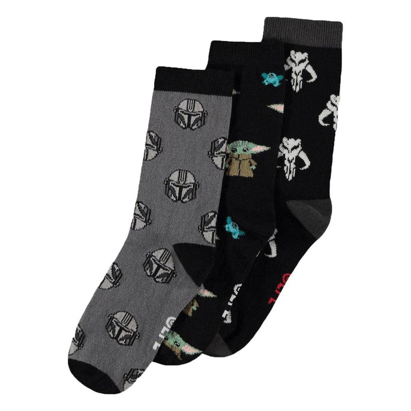 Star Wars: The Mandalorian Socks 3-Pack Three Icons