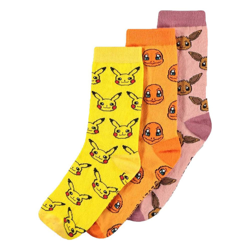 Pokemon Socks 3-Pack Three Icons