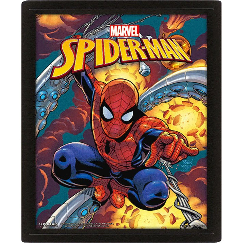 Marvel Framed 3D Effect Poster Pack Spider-Man - 26 X 20 CM - Pack Of 3