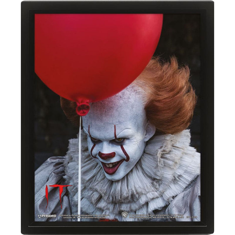 It Framed 3D Effect Poster Pack Pennywise - 26 X 20 CM - Pack Of 3