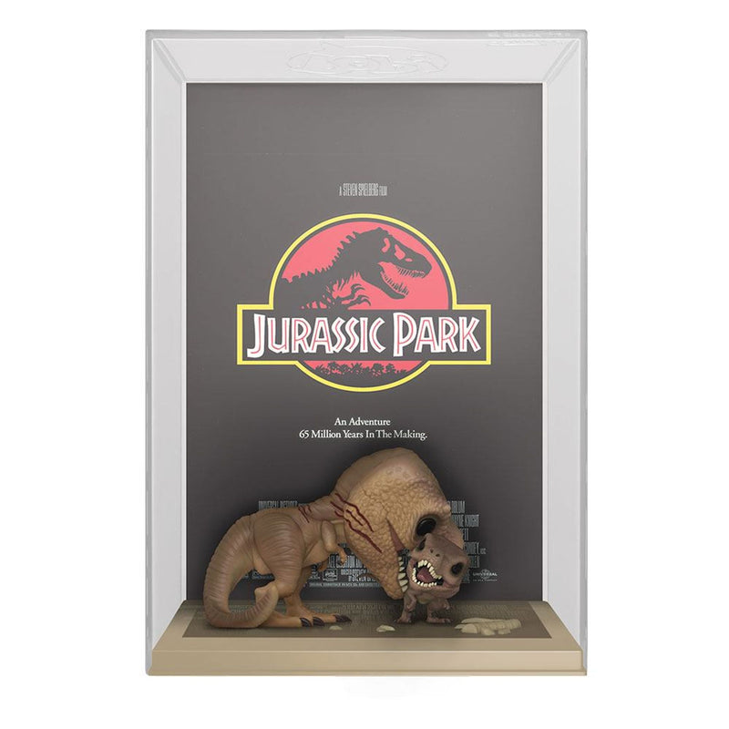 Jurassic Park Pop! Movie Poster & Figure Tyrannosaurus Rex & Velociraptor - 9 CM