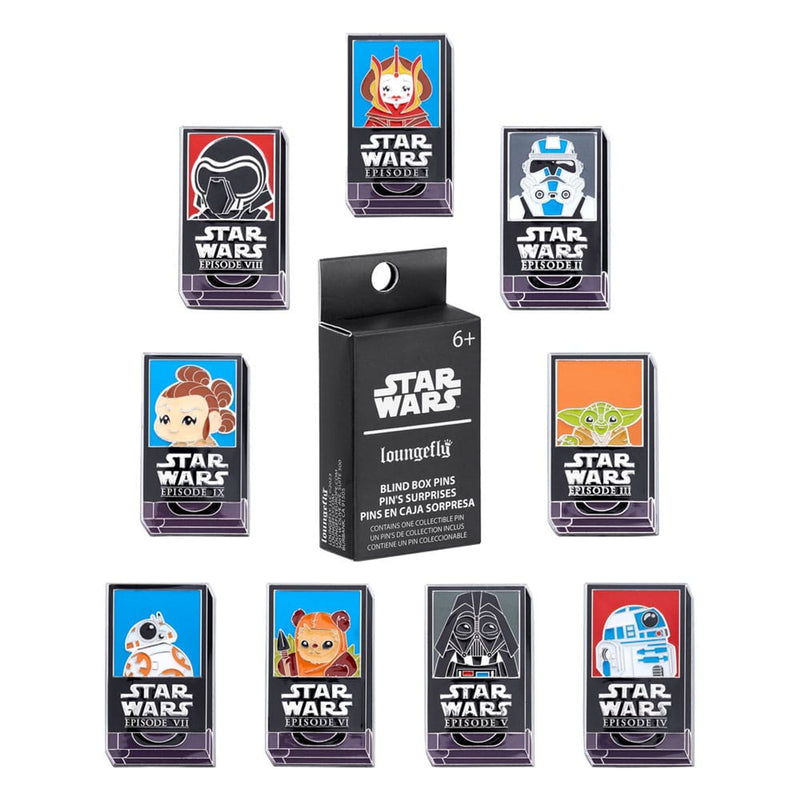 Star Wars Enamel Pins VHS Display - Pack Of 18