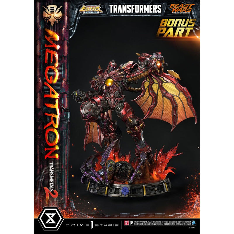 Transformers Beast Wars Premium Masterline Statue Megatron Transmetal 2 Deluxe Bonus Version - 74 CM - 1:4
