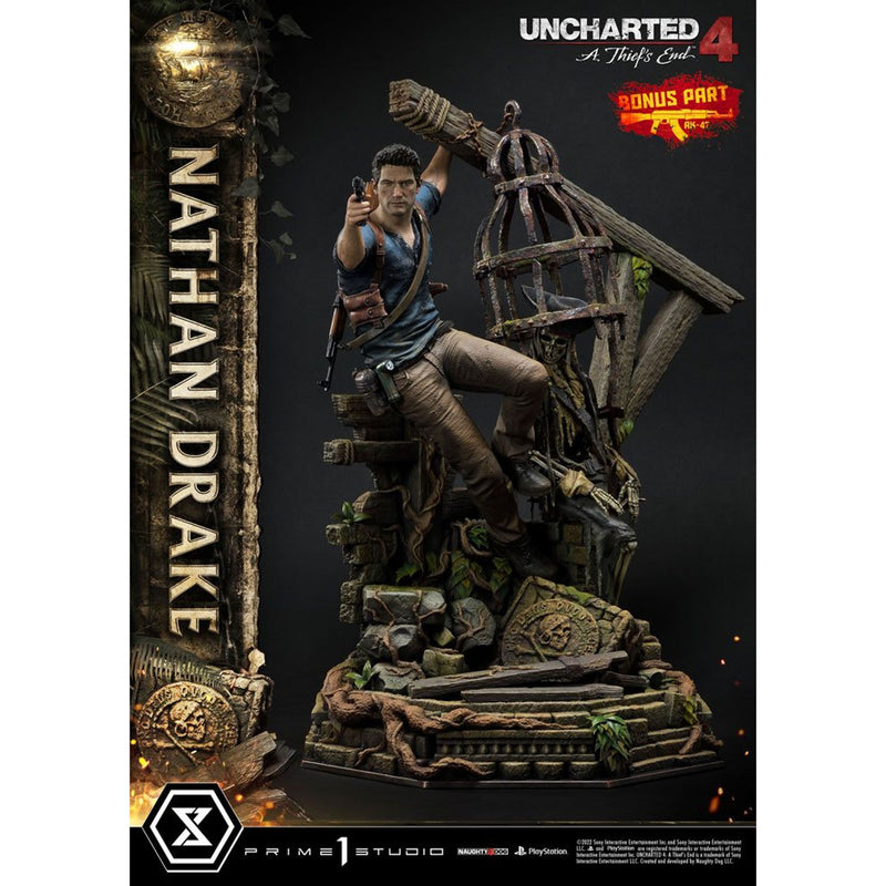 Uncharted 4: A Thief's End Ultimate Premium Masterline Statue Nathan Drake Deluxe Bonus Version - 69 CM - 1:4