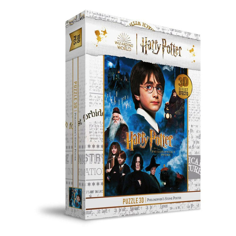 SD Toys Harry Potter Jigsaw Puzzle With 3D-Effect Philosopher's Stone Poster - 100 Pieces