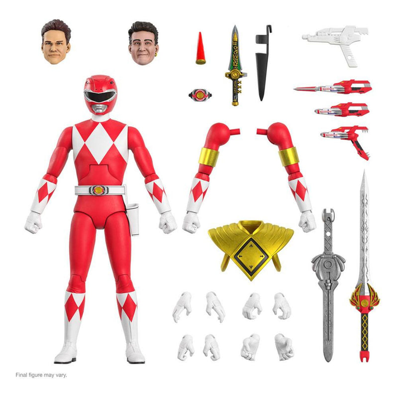 Super7 Mighty Morphin Power Rangers Ultimates Action Figure Red Ranger - 18 CM