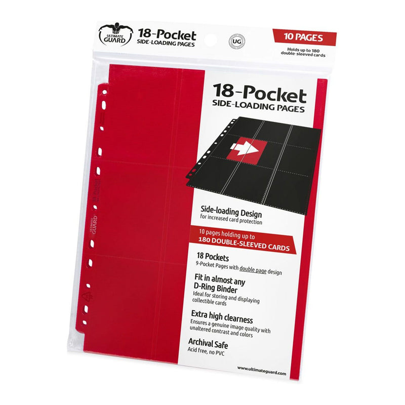 18-Pocket Pages Side-Loading Red X10