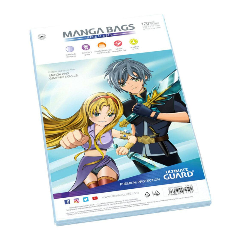 Manga Bags Resealable - Pack Of 100