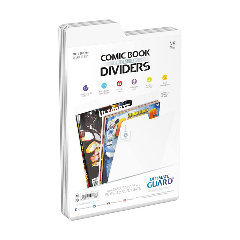 Ultimate Guard Premium Comic Book Dividers White - Pack Of 25